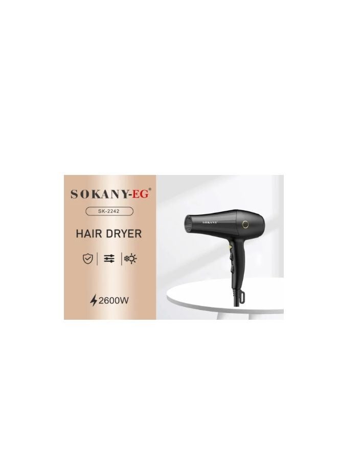 Sokany Sk-2242 Hair Dryer 2600 Watt - Image 2