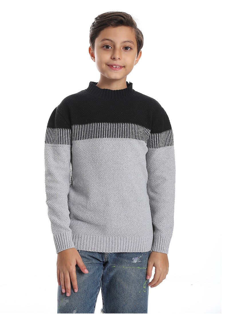 Caesar - Wool Boys Pullover With Multi Design - Image 1