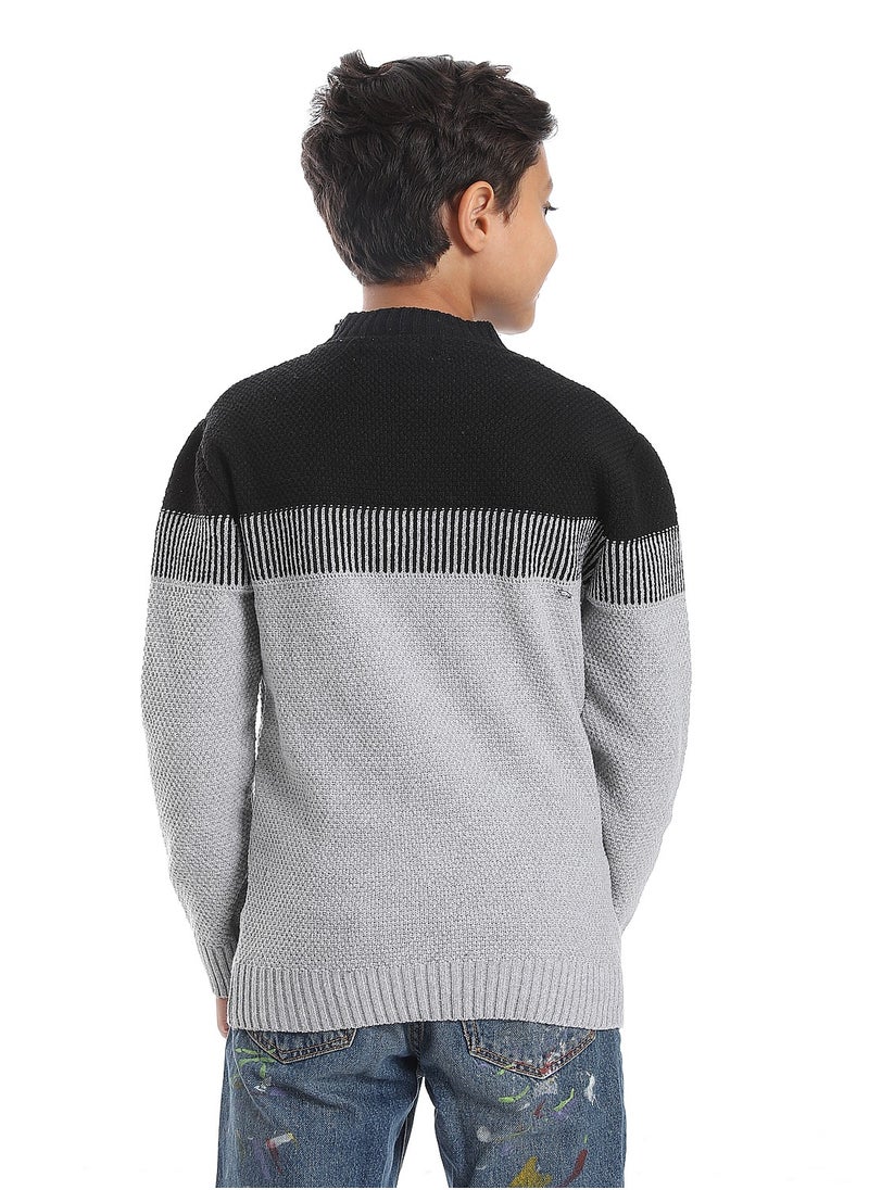 Caesar - Wool Boys Pullover With Multi Design - Image 1