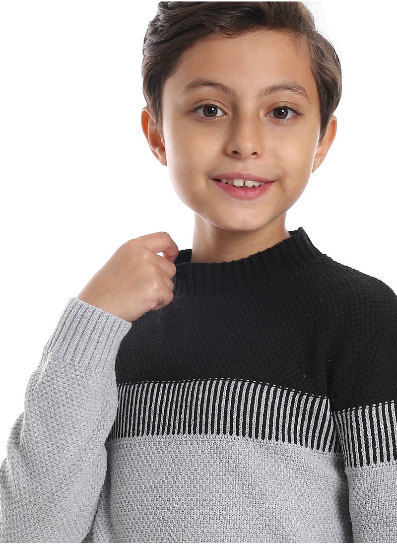 Caesar - Wool Boys Pullover With Multi Design - Image 1