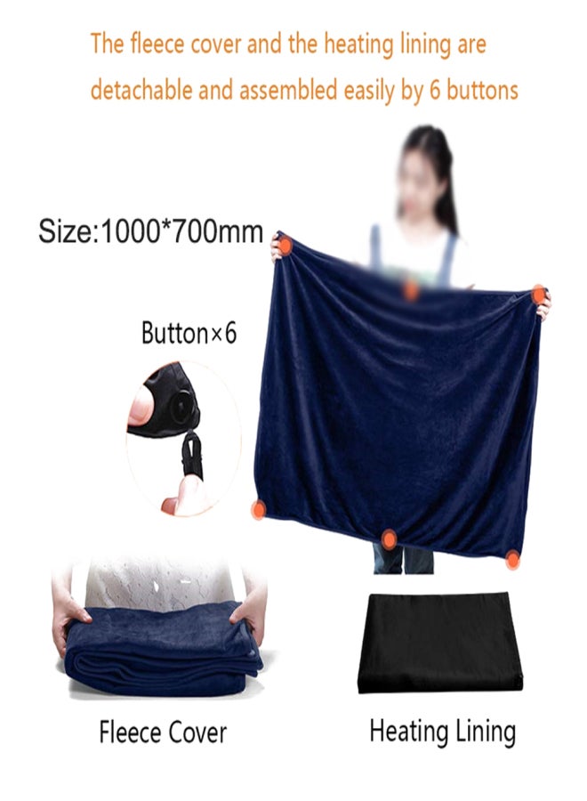 USB Electric Heating Shawl Detachable Washable Blanket Winter Knees Body Warmer Home Office Heated Blanket - Image 5
