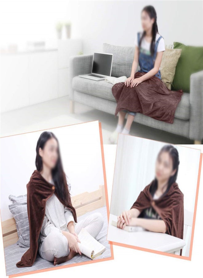 USB Electric Heating Shawl Detachable Washable Blanket Winter Knees Body Warmer Home Office Heated Blanket - Image 4