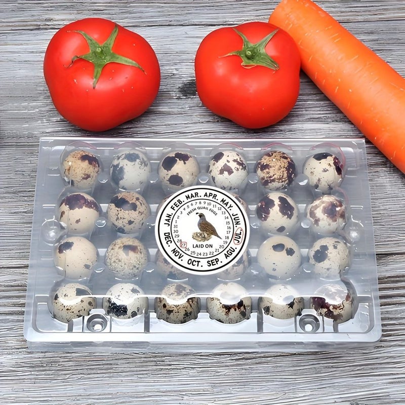 45 Sheets Per Pack Creative Round Quail Egg Laying Time Stickers for Farm Egg Boxes - Image 4