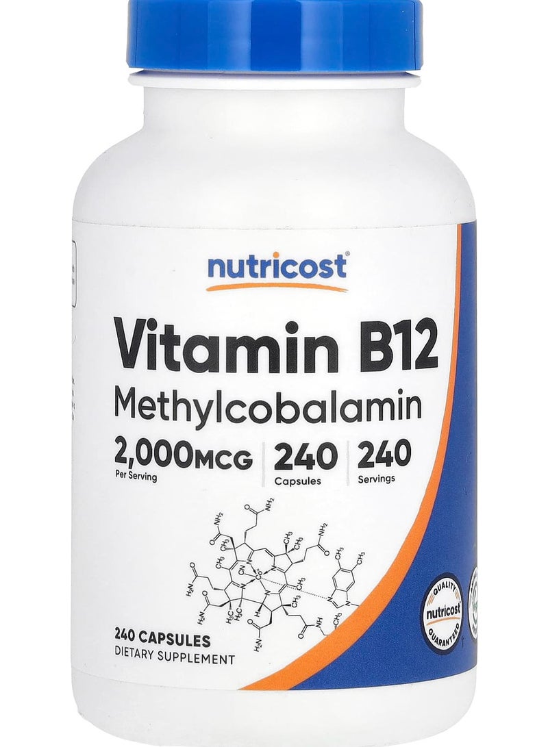 Nutricost Vitamin B12, 2,000 mcg, 240 Capsules