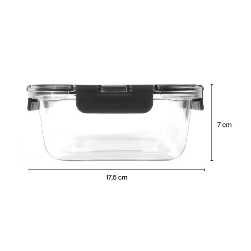 Zyliss E981066 1.5L Glass Container, Shatter Resistant Glass, Airtight Food Storage Box with Sealable Lid, Microwave Safe, BPA Free, Freezer Safe, Fridge Storage, Food Container, 23cm x 18cm x 7.5cm - Image 3
