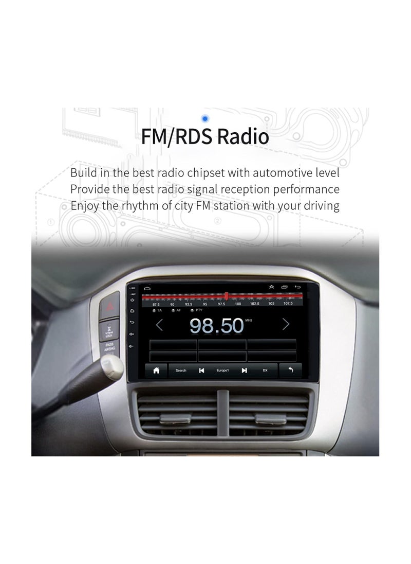 SHEZA STAR - Android Car Stereo for Honda Pilot 2005 2006 2007 2008 6GB RAM 128GB ROM 9 Inch Support SIM Card, Apple Carplay, MirrorLink WiFi BT, IPS Touch Screen with AHD Camera Included - Image 1