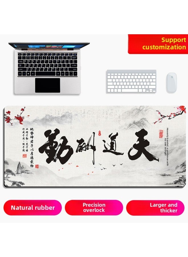 Oversized Mouse Pad Cad Office Shortcut Key Encyclopedia Thickened Ps Wrist Bracer Girl Desk Pad Computer Pad-Color:580x330mm-2mm-Pattern:God Rewards Those Who Work Hard