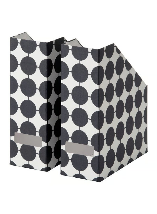 Magazine File  White Black Dotted - Image 1