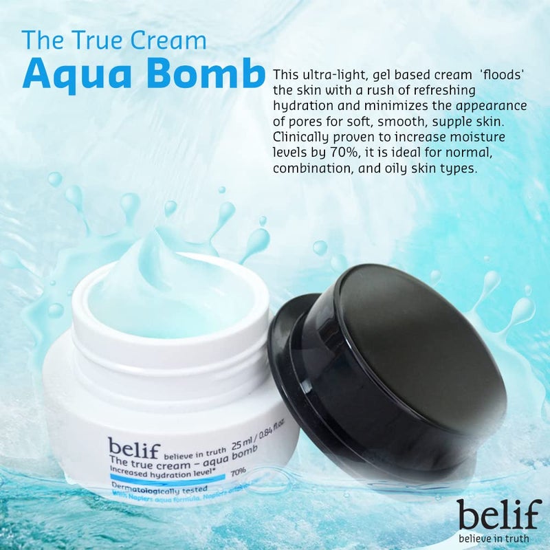 belif believe in truth The True Cream Aqua Bomb Hydrating Moisturizer For Face  UltraLightweight GelCream  For Normal Combination And Oily Skin Types  Korean Skin Care Products  25 Ml - Image 2