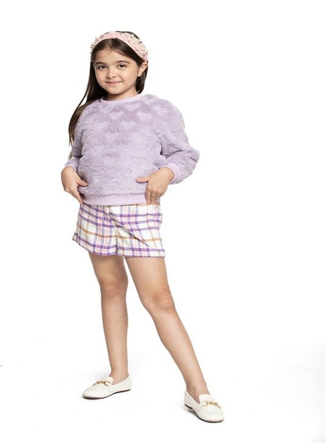One Friday Varsity Chic Checkered Charm Shorts Off White - Image 1