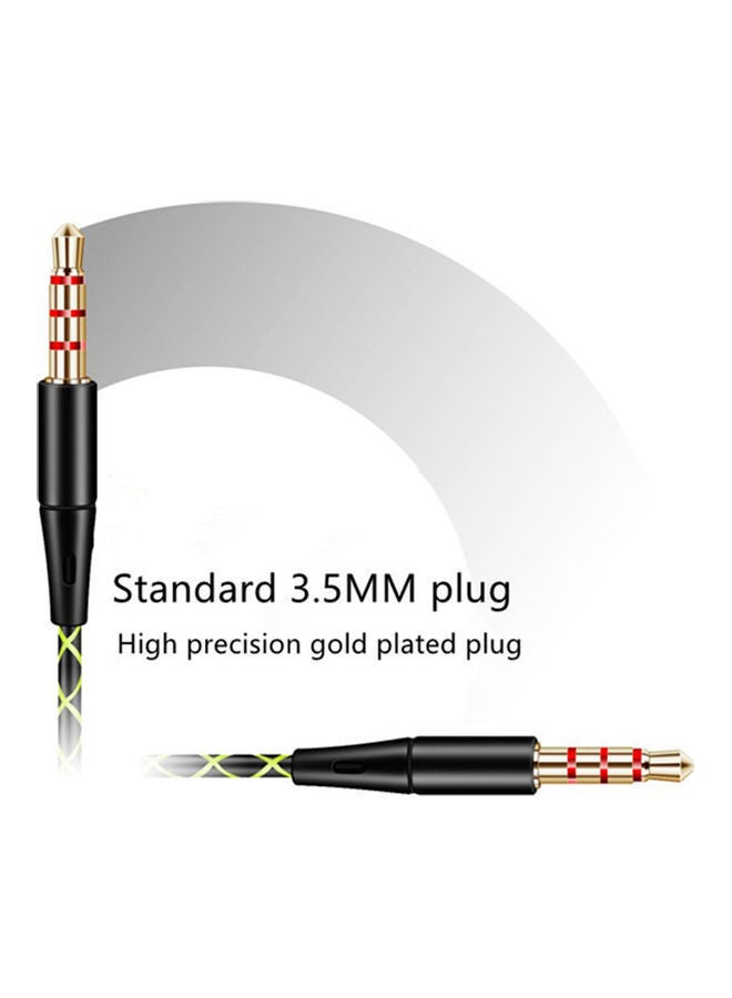 NIBEMINENT Wired In-Ear Earphones With Mic Green/Black - Image 2