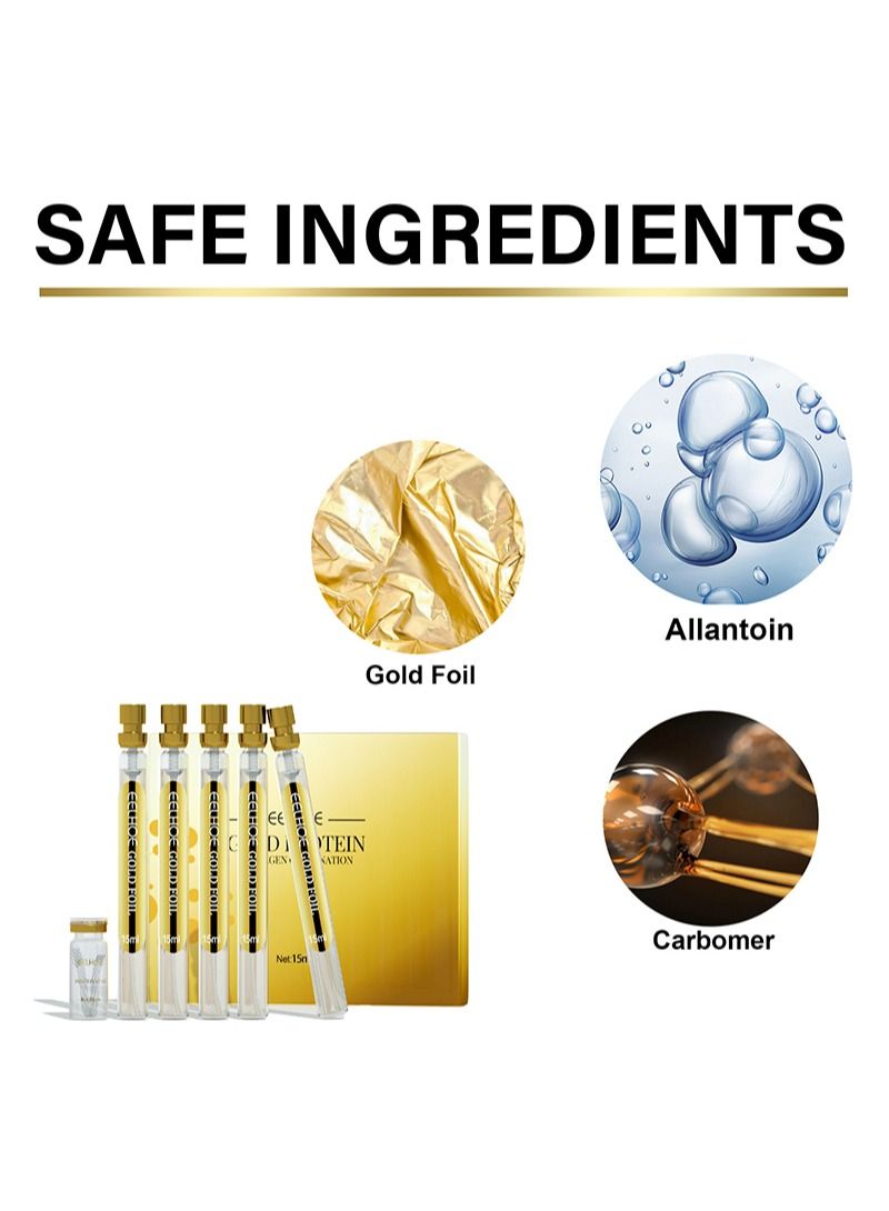 EELHOE Instalift Protein Thread Firming Kit,Protein Thread Lifting Set, Soluble Protein Thread and Nano Gold Essence Combination,Absorbable Collagen Thread for Face Lift, Reduce Wrinkles and Fine Lines,Reverse Collagen Serum for Face - Image 3