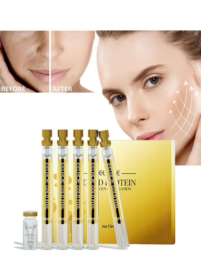 EELHOE Instalift Protein Thread Firming Kit,Protein Thread Lifting Set, Soluble Protein Thread and Nano Gold Essence Combination,Absorbable Collagen Thread for Face Lift, Reduce Wrinkles and Fine Lines,Reverse Collagen Serum for Face - Image 1