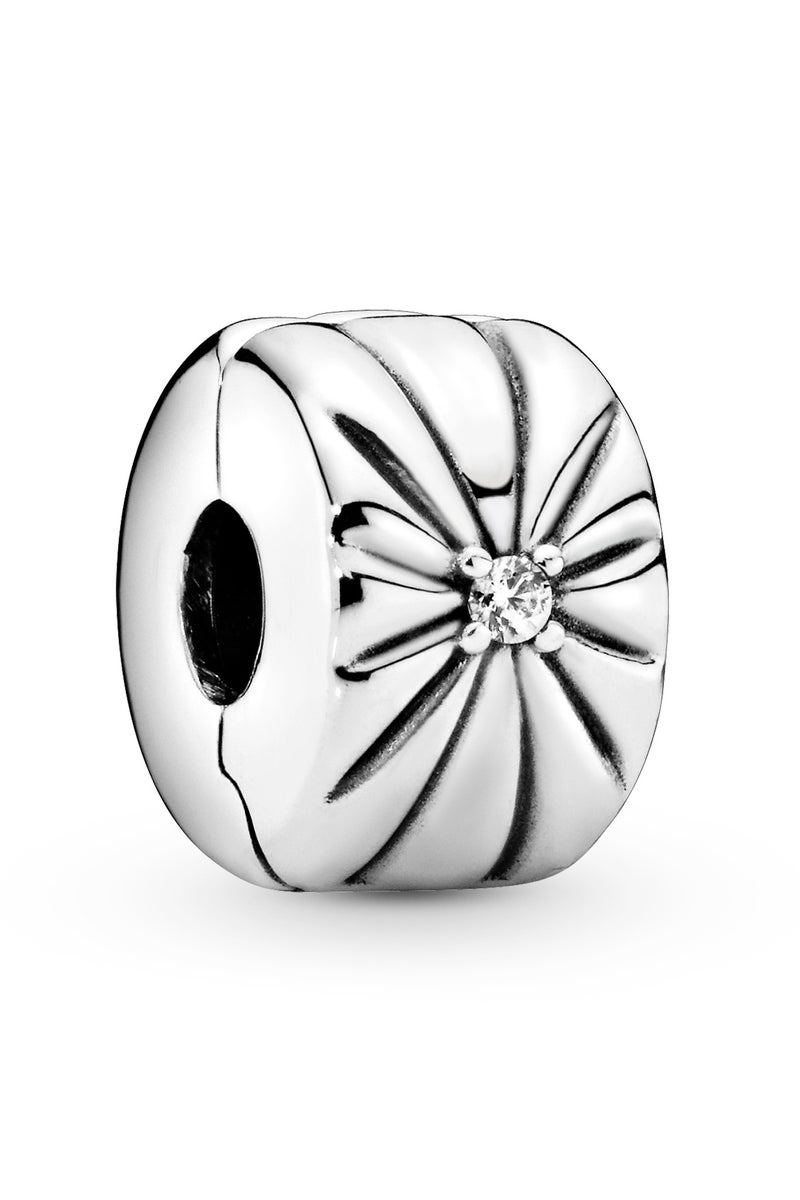 باندورا مشبك من الفضة الاسترليني مع زركونيا مكعب شفاف - Image 2