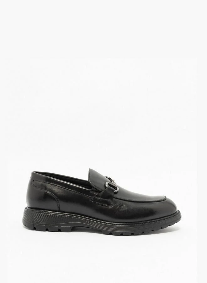 Le Confort Solid Metal Accent Loafers