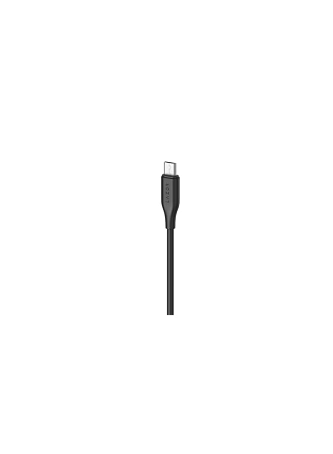 LAZOR Flux CM85 USB-A TO Micro-USB Fast Charging Cable, Premium 1 Meter,3A Fast Sync and Charge Cable,Black - Image 2