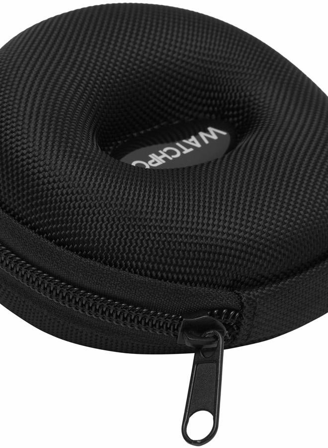 WATCHPOD Travel Watch Case | Single Watch Box w/Zipper for Storage | Cushioned Round Portable Watch Case for Travel | Fits all Wristwatches and Smart Watches up to 50mm (Black) - Image 4