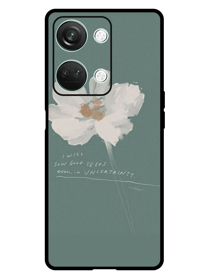 Theodor Protective Case Anti Scratch Shock Proof Bumper Cover For OnePlus Nord 3 White Flower (2) - Image 1