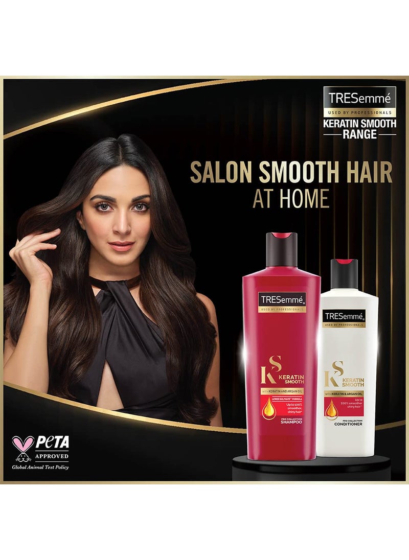 Tresemme TRESemme Keratin Smooth Shampoo 1L  Conditioner 340ml  Serum 50ml Combo With Keratin  Argan Oil for Straight Shiny Hair  Nourishes Dry Hair  Controls Frizz For Men  Women  - Image 2