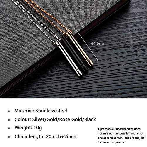 YOUFENG Urn Necklaces for Ashes Urns for Human Ashes Memorial Cremation Urn Locket Stainless Steel Keepsake Ashes Jewelry (Silver) - Image 4