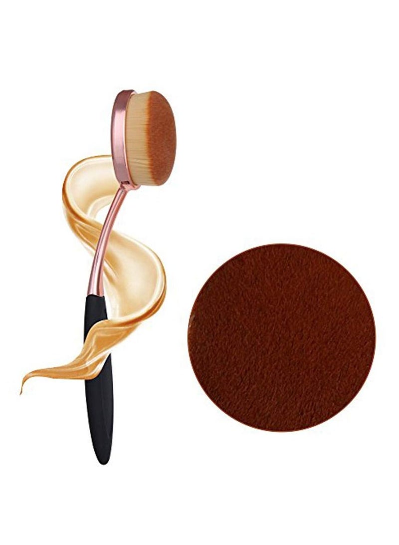 Bluejw Face Foundation Powder Liquid Cream Oval Makeup Brushes Set Synthetic brushes (Pack of 6) - Image 5