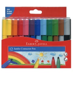 12-Piece Jumbo Connector Pens Multicolor