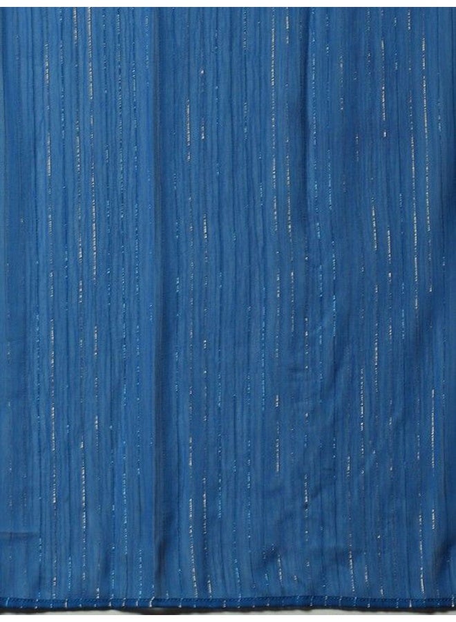 AKS Couture Striped Round Neck Straight Kurta With Trousers And Dupatta - Image 5