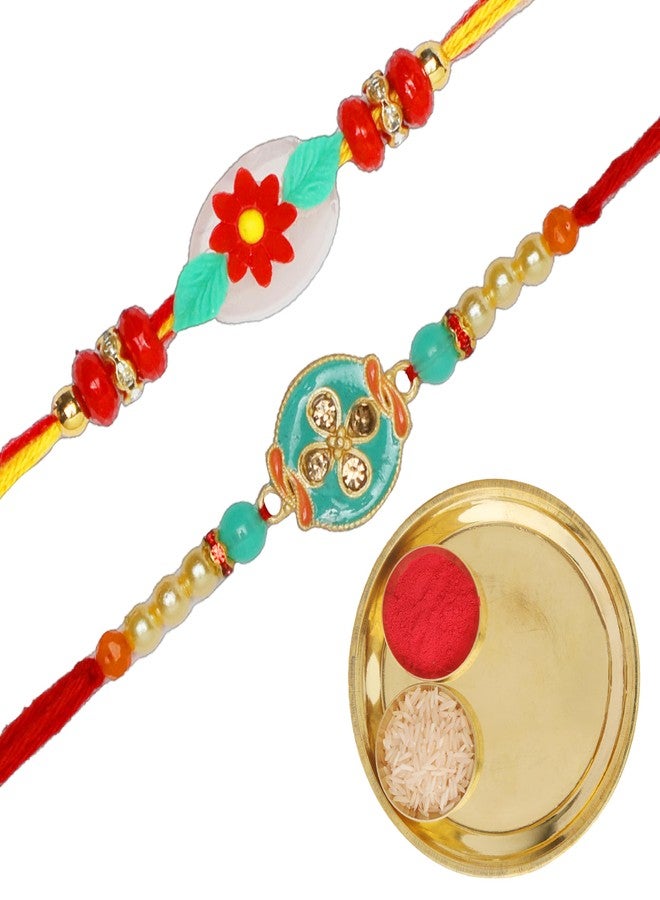 Aditri Creation Decorative Brass Thali Plate Brass Thali Prasad Plate with 2 Katori Bowl Patra for Pooja Pooja Utensils Indian Traditional Festival New year Decor Pooja Articles(Size:-5")Patra(Set of 2 Katori/Bowl) - Image 2