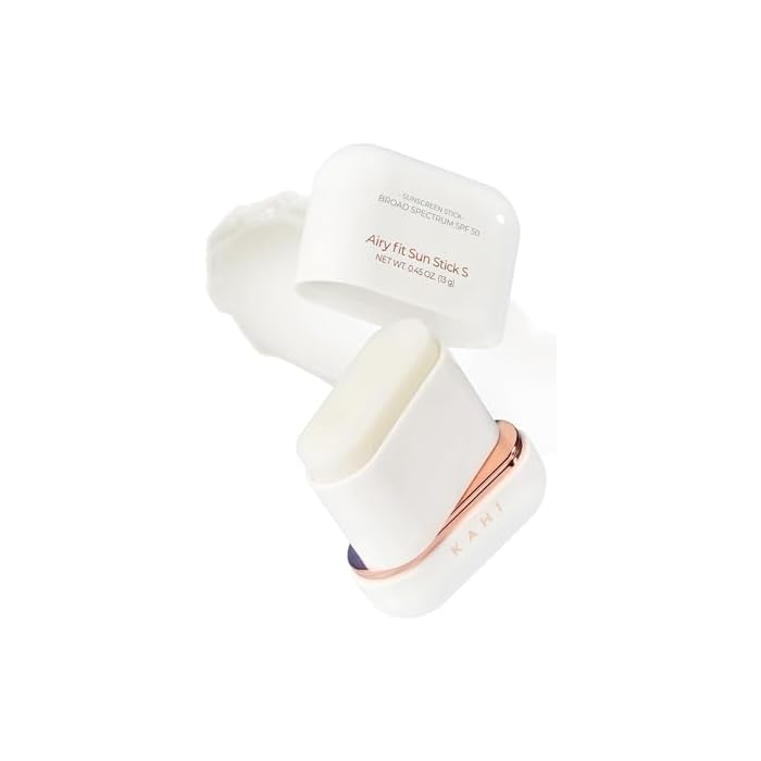 KAHI Airy Fit Sun Stick S - SPF 50+ Triple Functional Broad Spectrum Face Sunscreen Stick - Waterproof, Sweatproof & Sandproof - Ultra-Lightweight & Non-Greasy Sun Shield - Korean Skin Care 0.45 oz