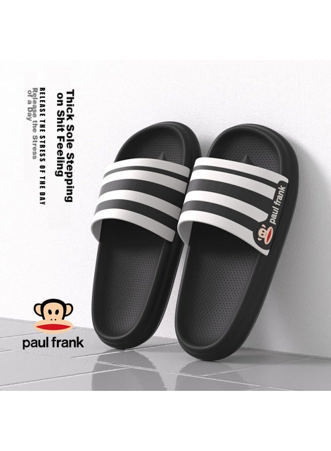Paul Frank Slippers, Men's Indoor Home Shoes, Summer Couple Sandals, Women's, Black, Size 36-37