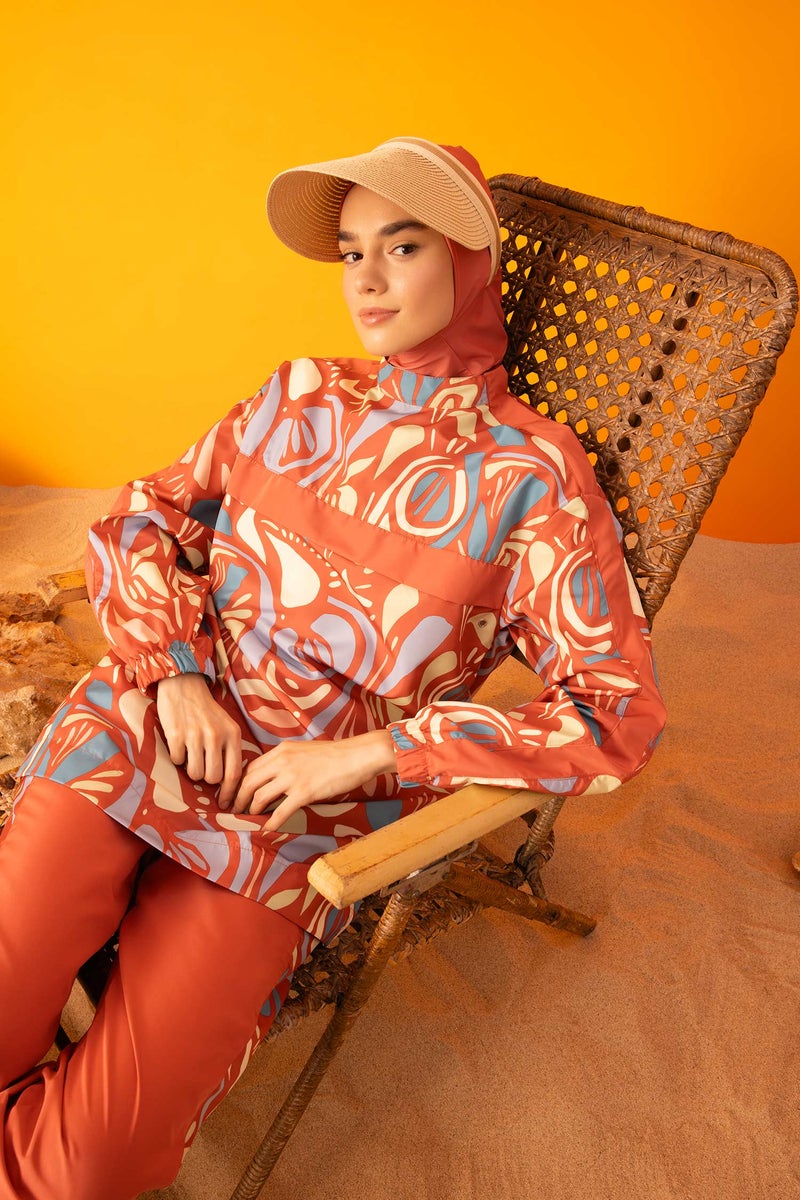 DeFacto Pink Woman Regular Fit 3 piece Burkini Casual - Image 2