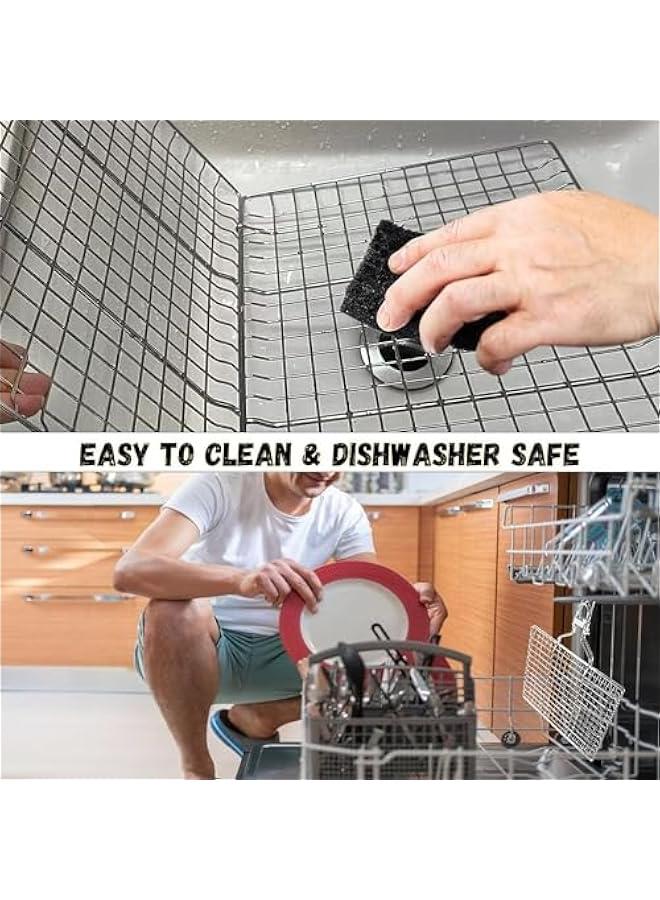 هوكور Toriseek Grill Basket, Large Folding Grilling Basket with Brush, Portable Grilling Rack Camping Cooking Gear BBQ Griller Accessories for Chicken, Meat, Steak, Chops (50×32×3.5cm) - Image 5