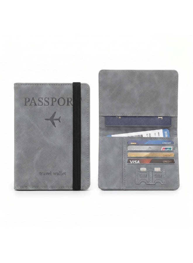 Premium Travel Wallet & Passport Holder with Elastic Band | Water-Resistant Organizer with 4 Card Slots & 2 SIM Pockets - Image 5