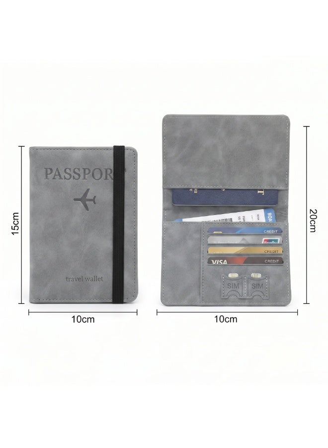 Premium Travel Wallet & Passport Holder with Elastic Band | Water-Resistant Organizer with 4 Card Slots & 2 SIM Pockets - Image 3