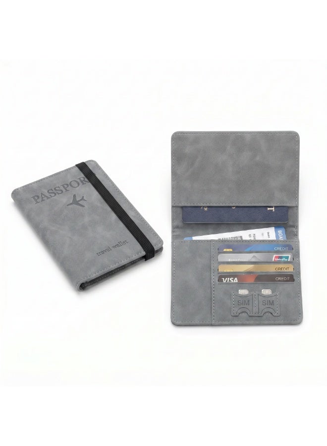 Premium Travel Wallet & Passport Holder with Elastic Band | Water-Resistant Organizer with 4 Card Slots & 2 SIM Pockets - Image 4