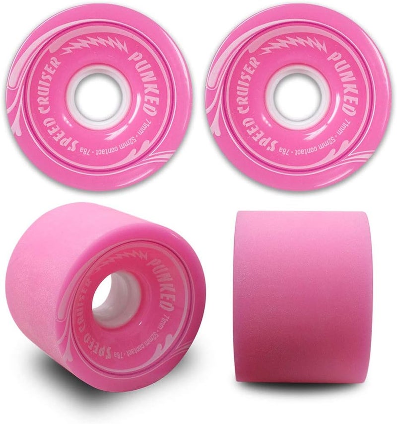 Yocaher Longboard Skateboard Trucks Wheels Combo Set 71mm Wheels + 7"/180mm Heavy Duty Aluminum Polished Trucks, Bearing, Riser Pad, and Skateboard Longboard Cruiser Hardware - Image 4