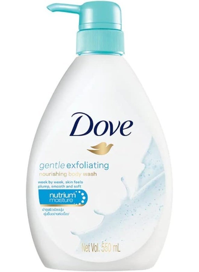 دوف غسول الجسم دوف للتقشير اللطيف بتركيبة نيوتريوم مويستشر – تنظيف عميق وترطيب مكثف – 550 مل (مستورد) - Image 1