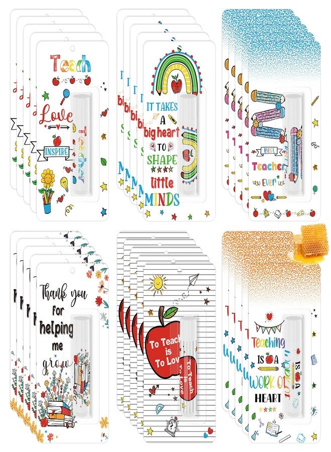 Nlicrst 30 Pack Teacher Appreciation Gifts Bulk Lip Balms Teacher Week Employee Staff Team Thank You Gifts Inspirational Graduation Party Gifts Lip Moisturizing Supplies - Image 1