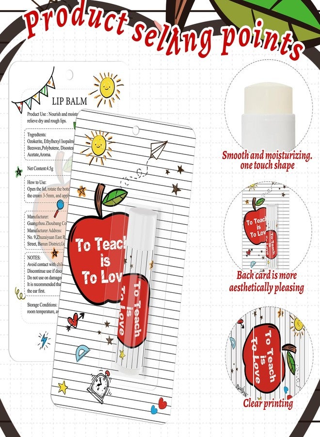 Nlicrst 30 Pack Teacher Appreciation Gifts Bulk Lip Balms Teacher Week Employee Staff Team Thank You Gifts Inspirational Graduation Party Gifts Lip Moisturizing Supplies - Image 3