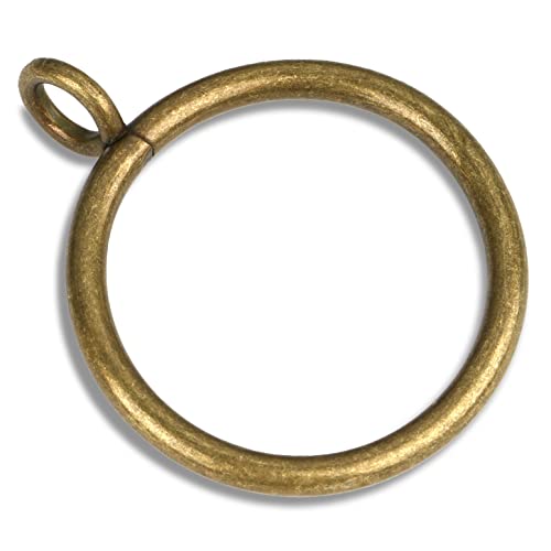 Awoin 14 PCS 1.25-Inch Antique Brass Eyelet Curtain Rings, This 1 1/4 Inch Small Size Curtain Rod Rings Can Fit Up to 1.0-Inch Curtain Panels (ERB10) - Image 5