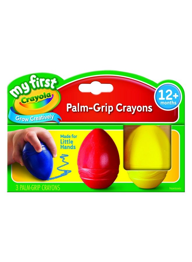 Crayola CRAYOLA Mfc 3 Count Palm Grip Crayons, Multicolor  - Image 2