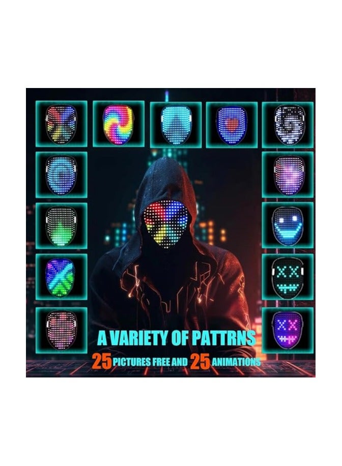 general LED mask Luminous mask - LED mask with gesture sensing, cool gift for role-playing parties - Image 3