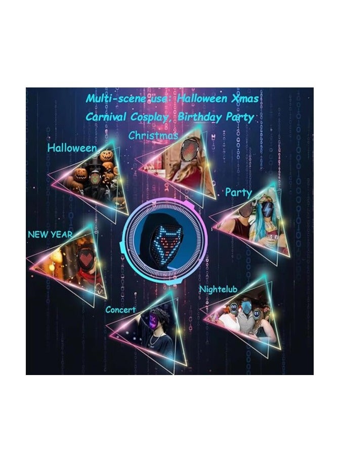general LED mask Luminous mask - LED mask with gesture sensing, cool gift for role-playing parties - Image 5