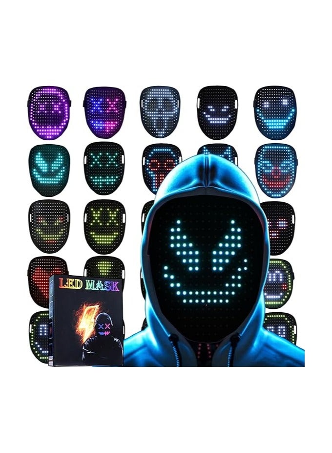 general LED mask Luminous mask - LED mask with gesture sensing, cool gift for role-playing parties - Image 1