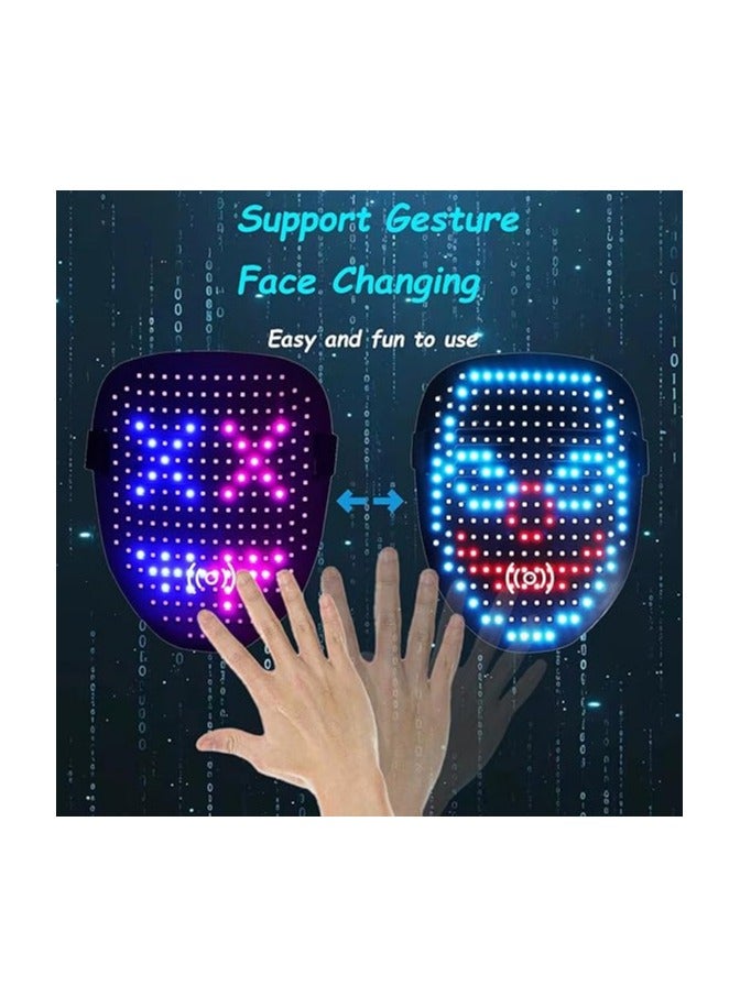 general LED mask Luminous mask - LED mask with gesture sensing, cool gift for role-playing parties - Image 2