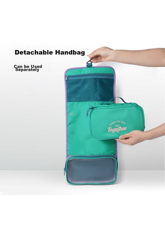 M Square M Square Travel Toiletry Bag, Portable Storage Bag, Large Capacity Makeup Bag, Travel And Business Trip Toiletry Bag, Detachable And Wall-mountable  - Image 1