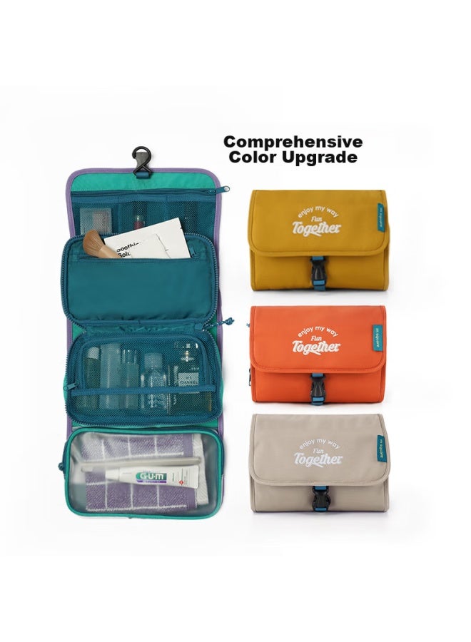 M Square M Square Travel Toiletry Bag, Portable Storage Bag, Large Capacity Makeup Bag, Travel And Business Trip Toiletry Bag, Detachable And Wall-mountable  - Image 2