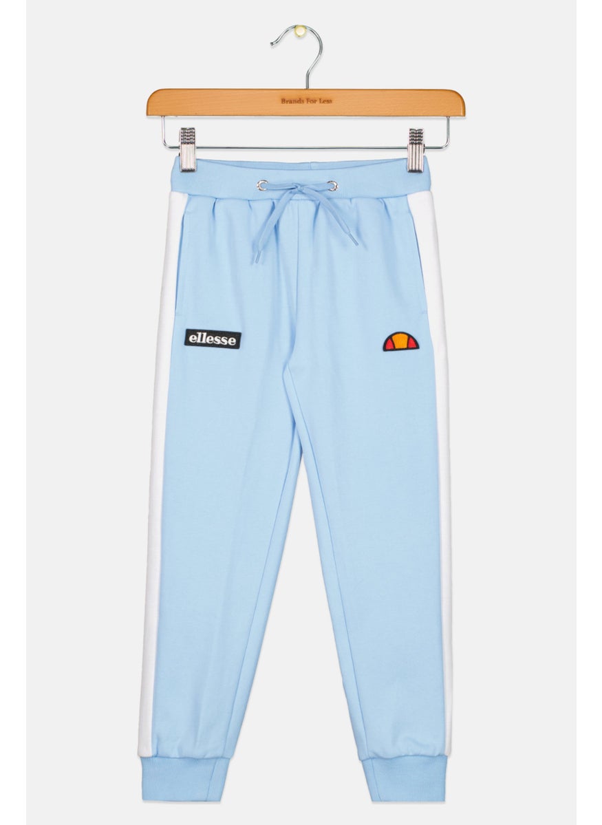 Ellesse Kids Boy Brand Logo Drawstrings Sweatpants, Blue  - Image 1