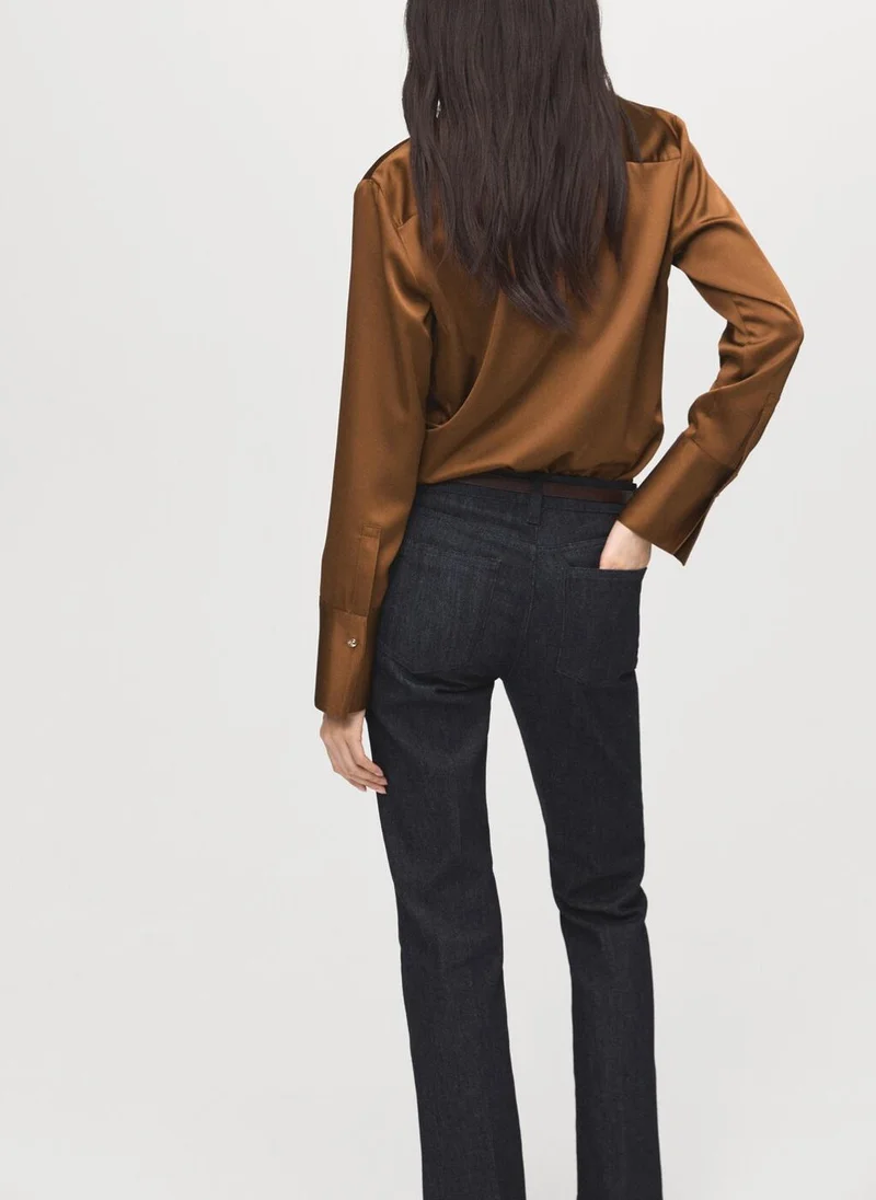 MANGO Satin finish flowy shirt