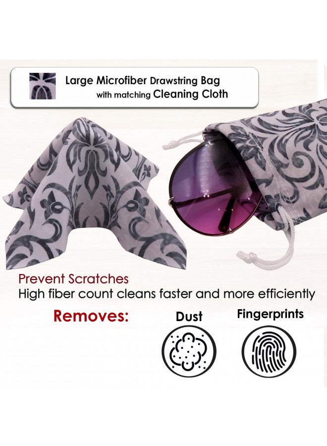 MyEyeglassCase Hard Sunglasses Case in Burgundy Distressed - Large Eyeglass Hard Shell with Microfiber Pouch & Cloth - Glasses Holder Case for Medium to Large Frames Men and Women (AS113 Burgundy)  - Image 4
